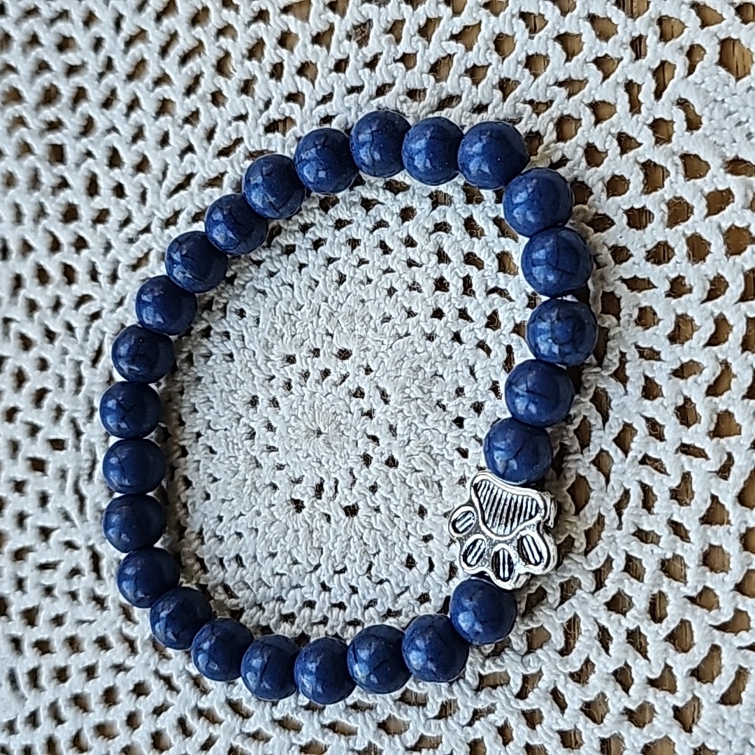 Bracelet Blue, Dog Paw New